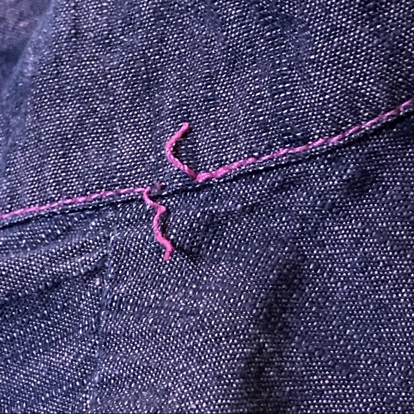 ❤️🌈 Purple Wash Denim Jean Jacket w/♥️🌈 embroidered Detail XS/Small Retro V… - Picture 8 of 8